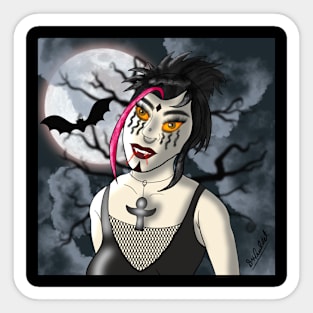 Vampire Woman Sticker